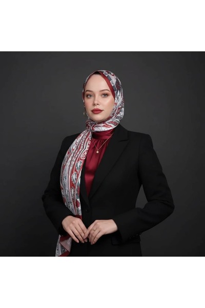 Vilda ipek Ethnic Patterned Red Shawl