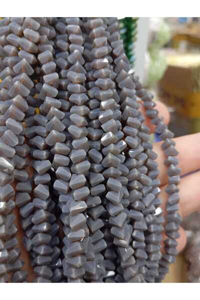 Ralp Moda 6 мм кристална пирамида Чешки кристални мъниста 3 низки ТЪМНО СИВО