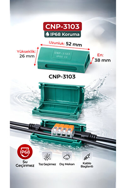 Genel Markalar SU GEÇİRMEZ BUAT JEL KUTUSU IP68 KORUMA (CNP-3103)