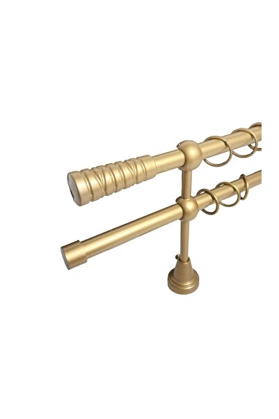 KLEIDECO galerie metal 16/16 mm COSTA RICA dubla, auriu-inchis, 200 cm, capet...