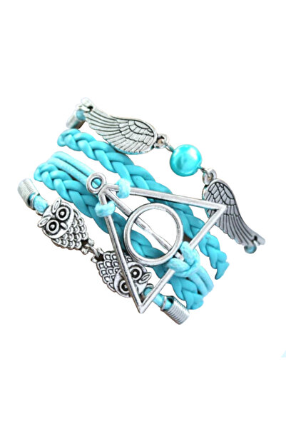 EFAYN.RO Women's bracelet, deathly hollows model, adjustable, turquoise, EFAYN