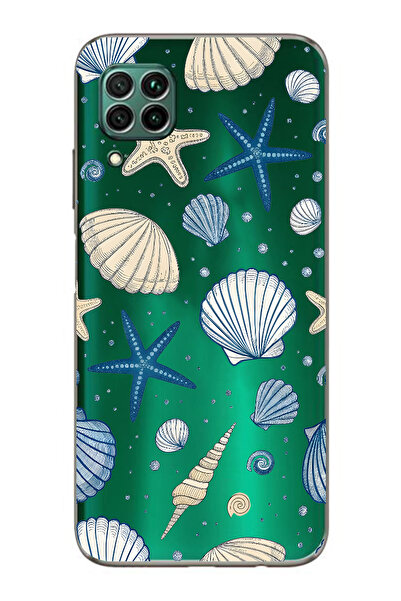 FLAMENKO حافظة هاتف شفافة متوافقة مع هاتف هواوي P40 Lite من نوع Sea Shell and...