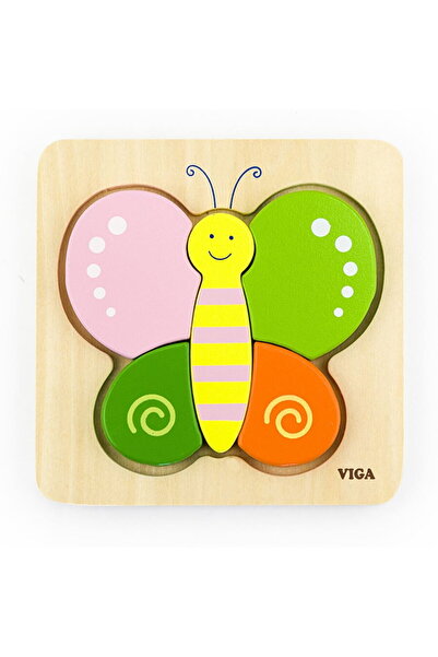 Viga Puzzle din lemn pentru copii Fluture