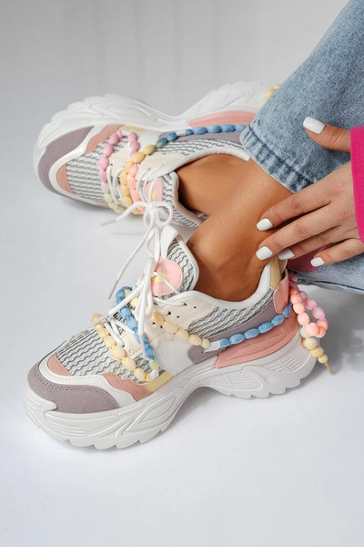 Zaira Adidasi dama multicolor din piele ecologica Evi #24549
