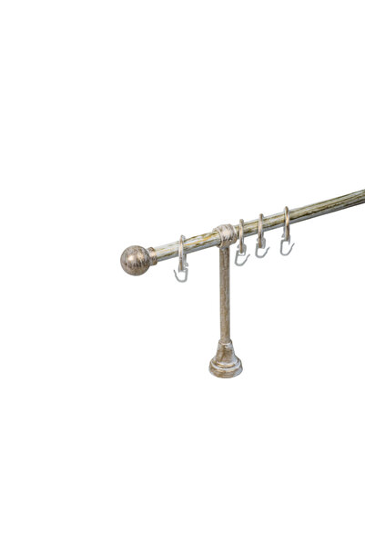 KLEIDECO galerie plastic 16 mm INNOVATIE simpla, alb-auriu, 120 cm, capete APPLE