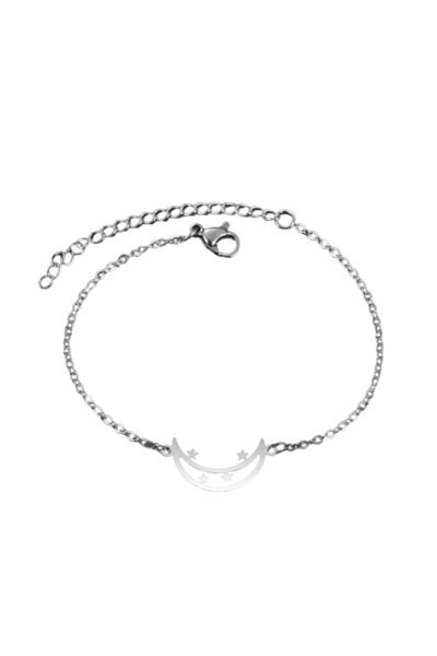 EFAYN.RO Women's bracelet, night symphony model, moon and star pendant, adjus...