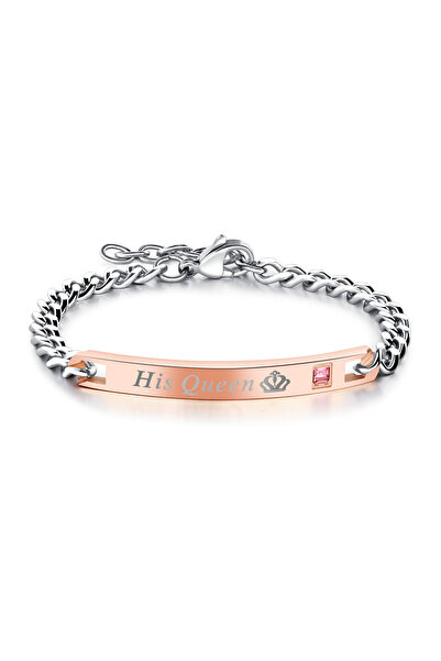 EFAYN.RO Bratara dama his queen, aurie, reglabila, cu stras, EFAYN