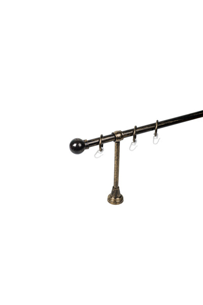 KLEIDECO galerie plastic 16 mm INNOVATIE simpla, negru-auriu, 160 cm, capete ...