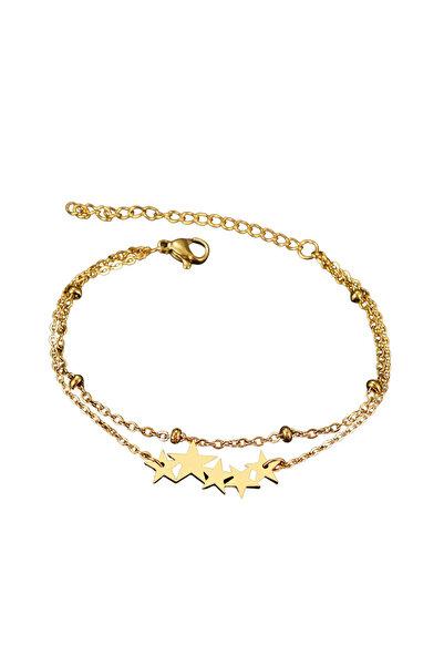 EFAYN.RO Women's bracelet, double model with accessories, fantasy star pendan...