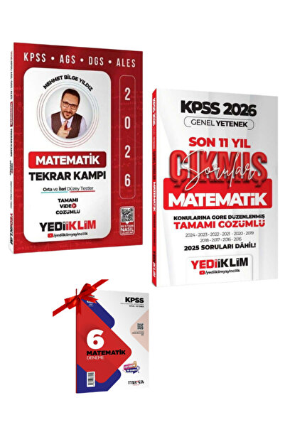 Yediiklim Yayınları 2026 KPSS AGS DGS ALES Matematik Tekrar+ Çıkmış Sorular+D...