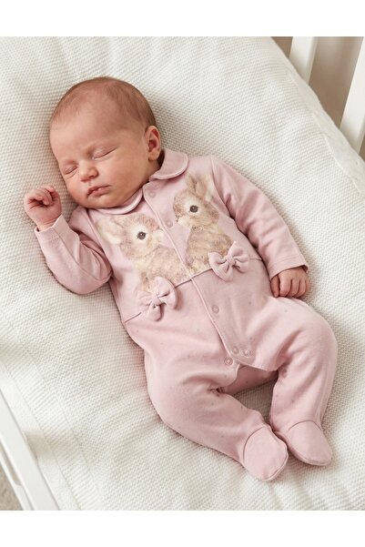 MiniKids Ολόσωμη φόρμα Two Rabbit Girls, Dusty Pink