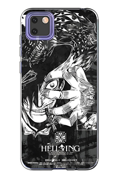 FLAMENKO حافظة هاتف شفافة متوافقة مع هاتف هواوي Y5P من نوع Anime منقوش