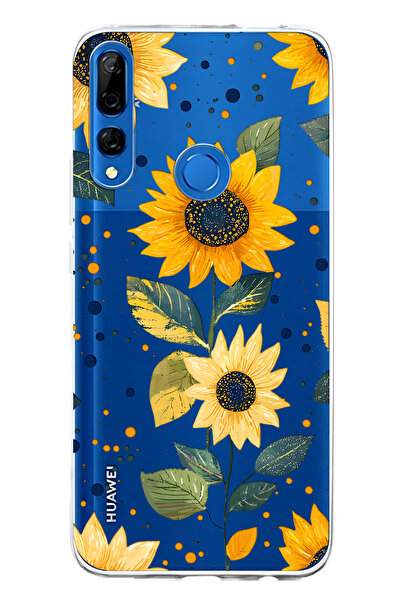 FLAMENKO حافظة هاتف شفافة متوافقة مع هاتف هواوي Y9 برايم 2019 من نوع Sunflowe...