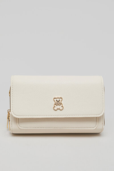 R&B Women's Ivory Flap Crossbody Bag