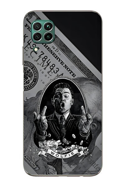 FLAMENKO حافظة هاتف هواوي P40 لايت متوافقة مع وولفي منقوش شفافة