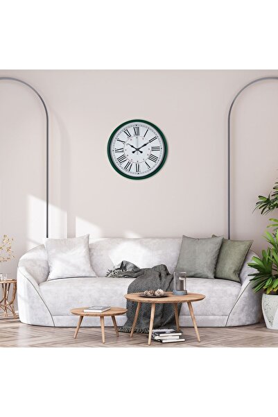 Lunaev ساعة حائط عصرية أنيقة باللون الأخضر مقاس 36 سم