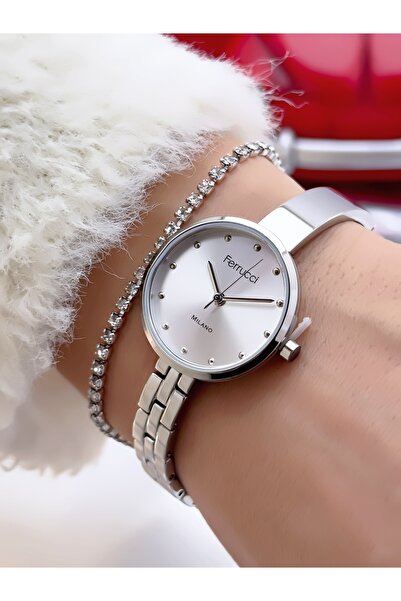 Ferrucci Steel Strap 2 Year Warranty 3 Atm Waterproof Women's Wristwatch + Br...