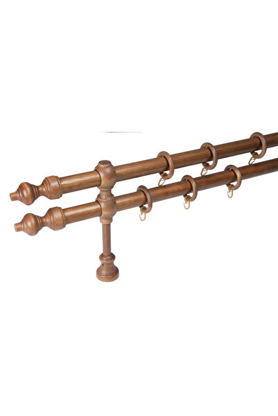 KLEIDECO galerie lemn 28 mm FILIGRANO, dubla, stejar ,200 cm