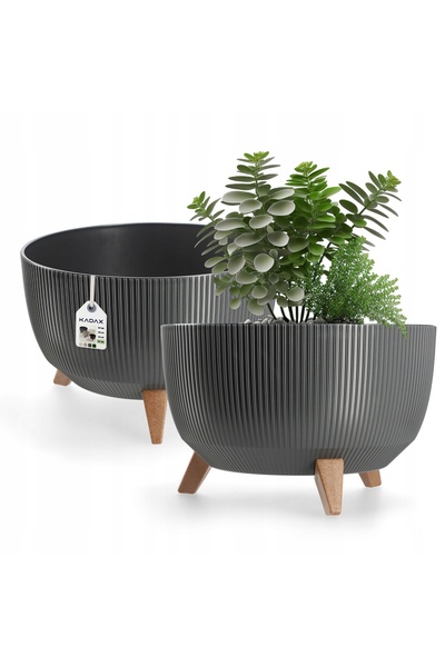 KADAX Ghiveci de flori cu picioare, mare, rotund, pentru flori, bol, 40 cm, a...