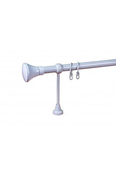 KLEIDECO galerie metal 25 mm BRAZILIA simpla, alb, 240 cm, capete BELO HORIZONTE