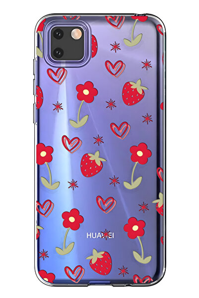 FLAMENKO حافظة هاتف شفافة متوافقة مع هاتف هواوي Y5P من سلسلة ستريبيرد آند هار...