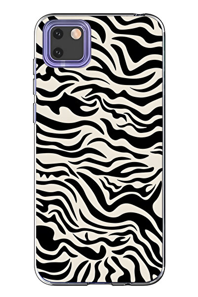 FLAMENKO حافظة هاتف زيرا منقوش شفافة متوافقة مع هواوي Y5P