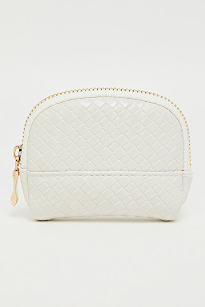 R&B Women's Beige Braided Coin Pouch