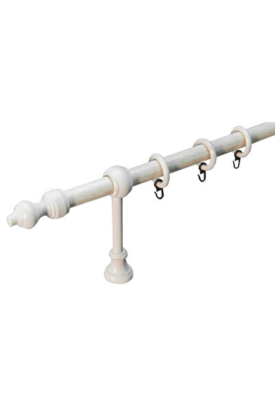 KLEIDECO galerie lemn 28 mm FILIGRANO, simpla, lasure alb ,400 cm