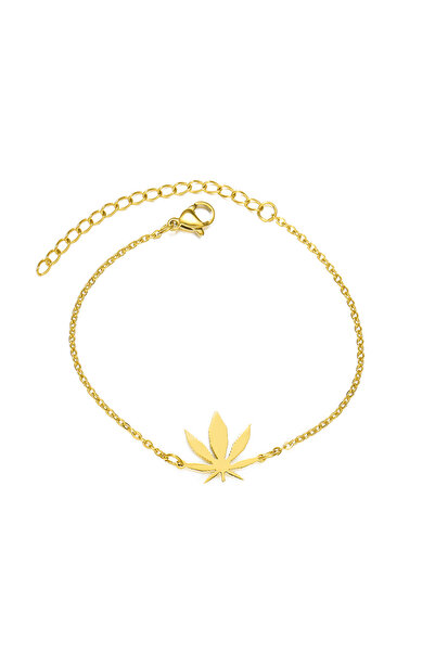 EFAYN.RO Women's bracelet, marijuana pattern, leaf pendant, too high theme, a...