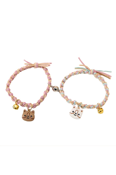 EFAYN.RO Set of magnetic bracelets, string type, braided pattern, playful pen...