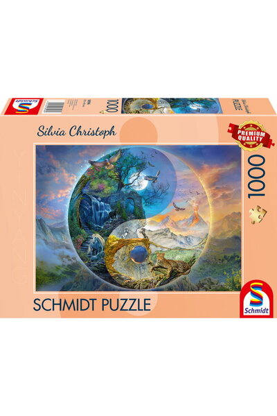 Schmidt Spiele Silva Christoph: Yin & Yang, Lumea Muntelui, Puzzle 1000 de piese