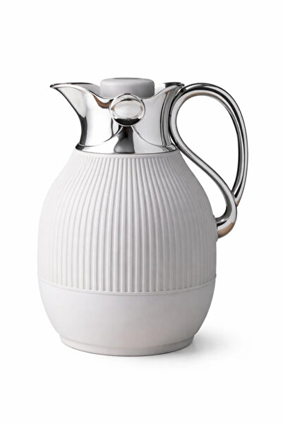 Urbanza Luxury Grey Vacuum Insulated Thermal Carafe Jug Silver Handle Coffee ...