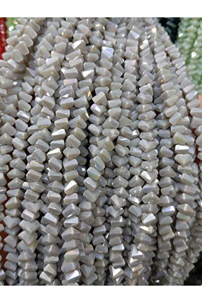 Ralp Moda 6 мм кристална пирамида Чешки кристални мъниста 3 низки ОБЛАЧНО СИВО