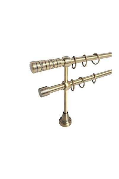 KLEIDECO galerie metal 16/16 mm COSTA RICA dubla, auriu-antic, 120 cm, capete...