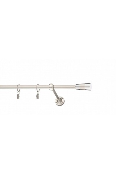 KLEIDECO galerie metal 16 mm AMERIKA simpla, crom-mat, 160 cm, capete NEW JERSEY