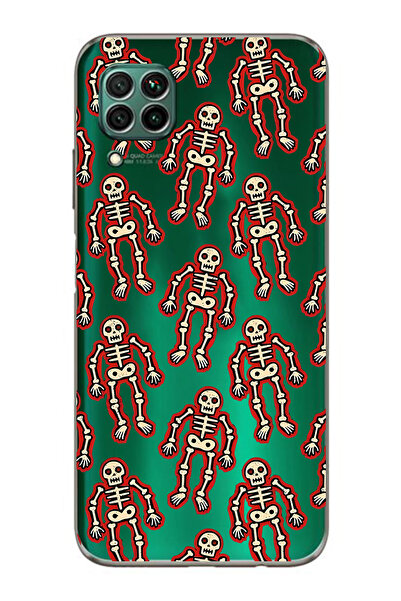 FLAMENKO حافظة هاتف شفافة متوافقة مع هاتف هواوي P40 Lite هيكل D منقوش D منقوش