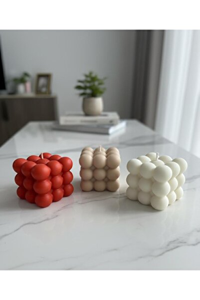 ORENACANDLE BUBBLE DOĞAL SOYA MUM /3 ADET