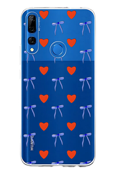 FLAMENKO حافظة هاتف شفافة متوافقة مع هاتف هواوي Y9 برايم 2019 على شكل قلب وشر...