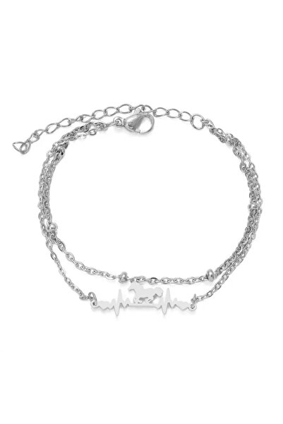 EFAYN.RO Bratara dama, dublata, pandantiv calut si puls, cu accesorii bilute,...