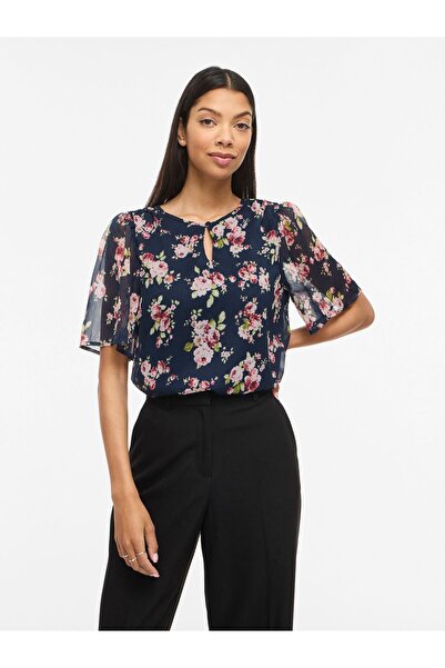 VILA Oberteil mit kurzen Ärmeln VIEMMA Rundhals