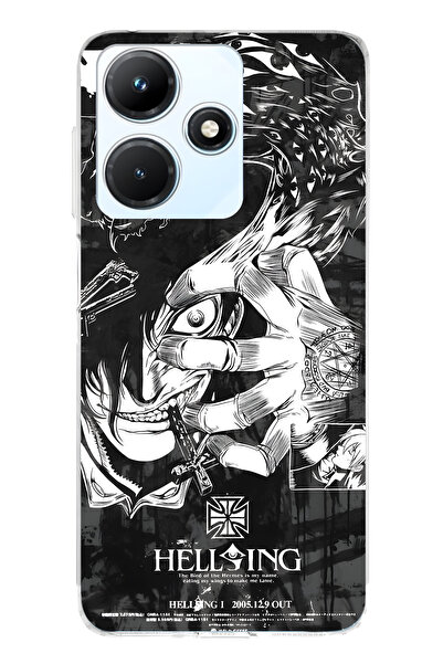 FLAMENKO حافظة هاتف شفافة متوافقة مع انفينيكس هوت 30i انيمي منقوش