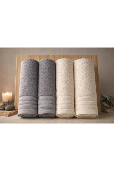 Özdilek Set Quadruple Gri-Galben deschis, cel mai bun set (set pentru baie tu...