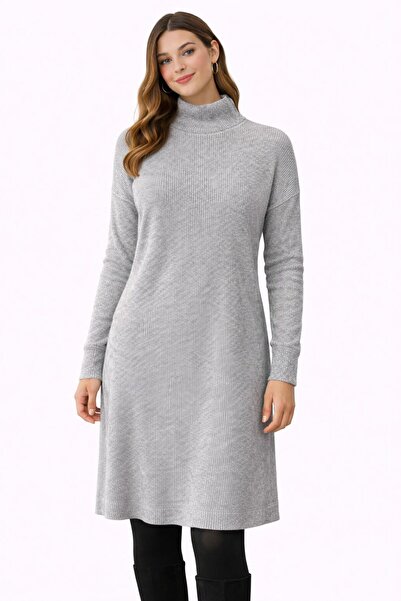 WOMEN Women's gray sweater dress