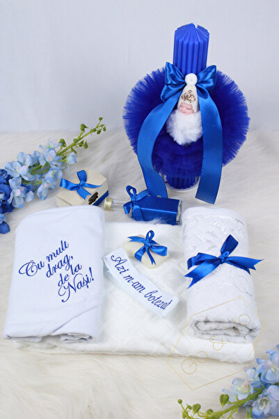 GoVo Kids Baptism kit with candle, "With love from the godparents" – Complete...