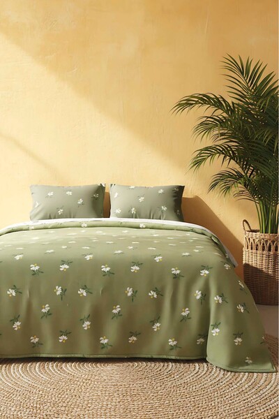 Rivaİstanbul جرين ديزي مزدوج بطانية فرو