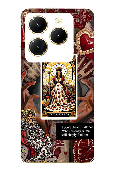 FLAMENKO حافظة هاتف شفافة متوافقة مع هاتف Infinix Hot 40i من نوع Empress Quee...