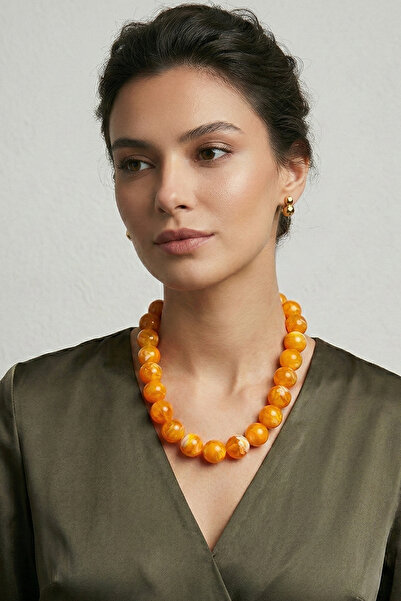 PETEK AKSESUAR Basic Acrylic Ball Necklace