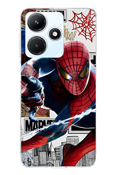 FLAMENKO حافظة هاتف إنفينيكس هوت 30i المتوافقة مع سوبر هيرو منقوش شفافة