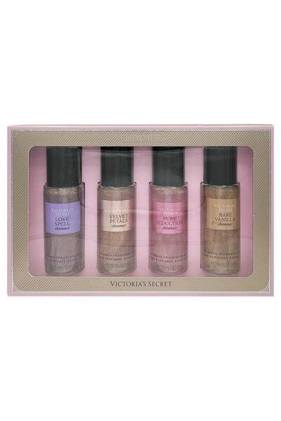 Victoria's Secret The Best Of Shimmer Işıltılı Vücut Spreyi Hediye Seti 4x75ML