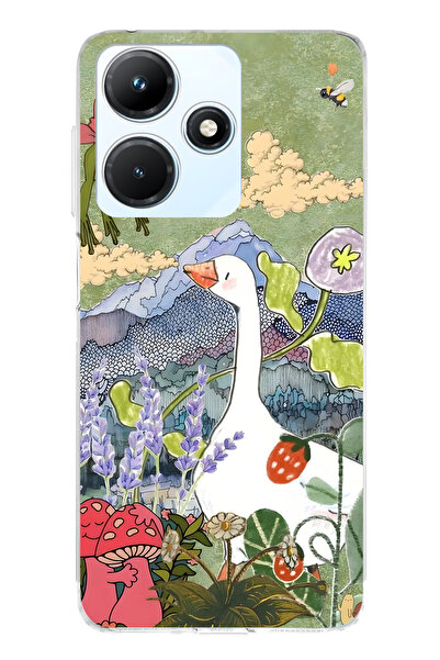 FLAMENKO حافظة هاتف شفافة متوافقة مع هاتف Infinix Hot 30i من نوع Kaz and Natu...